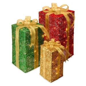 lot 22694 image: National Tree Company Decorative Gift Box Presents Set