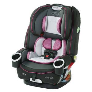 lot 22709 image: Graco 4Ever DLX 4-In-1 Car Seat, Pink, Grey, and Black (Retails $330)