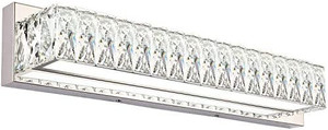 lot 22724 image: ZUZITO Crystal Dimmable LED Bathroom Vanity Lighting Fixture (Retails $72)