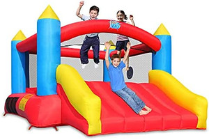 lot 22727 image: Meiouka Inflatable Bouncer Slide, Orange (Retails $200) (Stock photo similar)