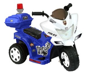 lot 22743 image: Kid Motorz Lil Patrol 6V Kids Ride On Toy, Blue and White (Retails $40)