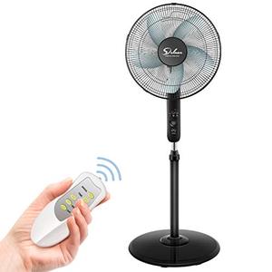lot 23055 image: Simple Deluxe Oscillating Adjustable 3 Speed Pedestal Stand Fan with Remote Control, Black  (16)
