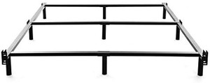 lot 23073 image: King Size Heavy Duty Metal Bed Frame, Black  (7)