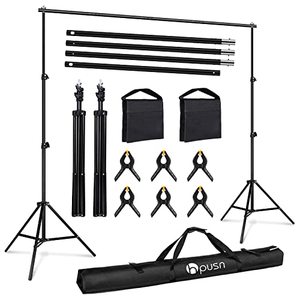 lot 23529 image: HPUSN Adjustable Photoshoot Backdrop Stand, Black ( 7 x 10) (Retails $46)