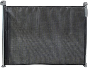 lot 23552 image: KidCo Retractable Safeway Flexible Mesh Quick Release Pet Safety Gate, Black