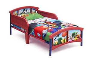 lot 23553 image: Delta Children Plastic Toddler Bed, Disney Mickey Mouse