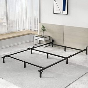 lot 23554 image: Sturdy Platform Bed Frame, Black   (Queen)  (60 x 79.5 x 7)