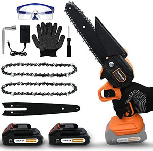 lot 26844 image: Rechargeable Battery Powered Cordless Mini Electric Chainsaw
