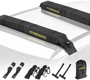 lot 26852 image: Universal Soft Roof Rack Pads Including Tie Down Straps