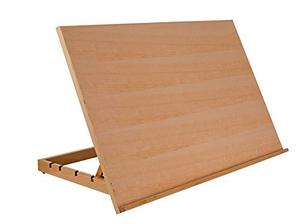 lot 27350 image: SoHo Urban Artist Extra Large Adjustable Portable Drawing Board Stand Easel, Natural Beechwood Finish