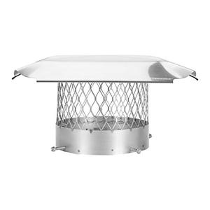 lot 27372 image: Draft King Round Bolt On Stainless Steel Single Flue Chimney Cap (8 Diameter)