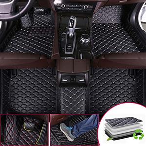 lot 61635 image: SureMart Custom Leather Car Floor Mats, Black (See Description)