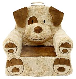 lot 61651 image: Soft Landing, Sweet Seats, Premium Dog Character Chair with Carrying Handle & Side Pockets, Tan