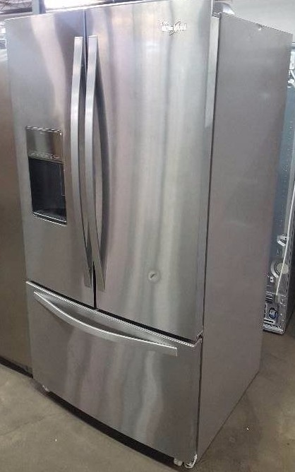 lot 194 image: Whirlpool stainless french door refrigerator