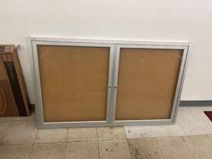 lot 8205 image: big lockable Bulletin board