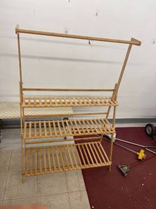lot 8216 image: nice wood plant shelf