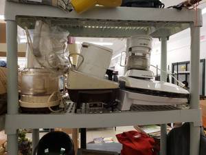 lot 8295 image: shelf of small appliances