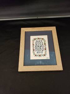 lot 8312 image: cross stitch picture