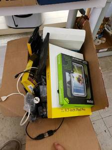 lot 8318 image: box of electronicaccessories