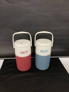 lot 8330 image: pair ccoleman polylite jugs