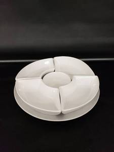 lot 8362 image: small relish tray glass