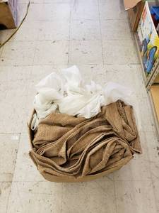 lot 8475 image: huge box of drapesswags