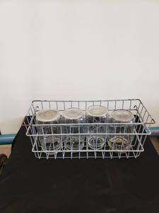 lot 8587 image: old metal basket wjars