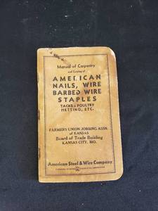 lot 8597 image: American nails and wire book
