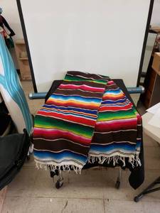 lot 8618 image: southwestern style blankettable cloth
