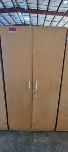 lot 39704 image: Lakeshore Wooden Storage Cabinet W Shelving