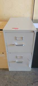 lot 39718 image: Gray 2-Drawer Filing Cabinet