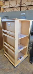 lot 39724 image: Wooden 4-Sided Book  Magazine Rack