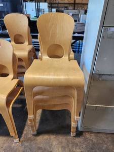 lot 39734 image: Lot of 4 Community Wood Chairs