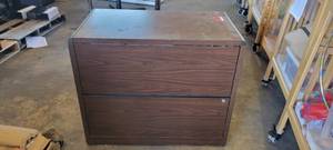 lot 39818 image: Dark Brown 2-Drawer Lateral Filing Cabinet