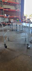 lot 39827 image: 3-Tier Metal Cart W Handles