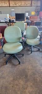 lot 39829 image: Lot of 3 HON Green Armed Chairs