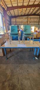 lot 39863 image: 4ft Childrens Small Activity Table W 4 Green Chairs