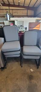 lot 39900 image: Lot of 5 Gray Armless Event Chairs