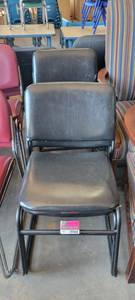 lot 39908 image: Lot of 4 Black Armless Chairs