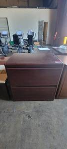 lot 39955 image: Dark Brown 2-Drawer Filing Cabinet