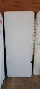 lot 45345 image: 6ft White Foldable Table