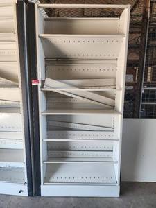 lot 45401 image: Gray Metal Shelving&nbsp