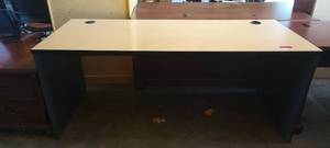 lot 39745 image: Blonde Wood Computer Desk