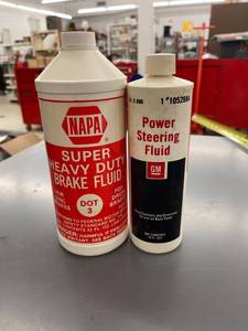 lot 9516 image: full power steering & brake fluid