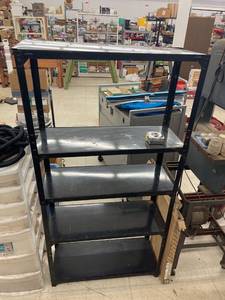 lot 9667 image: black metal shelf