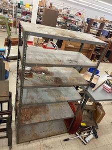 lot 9672 image: gray metal shelf