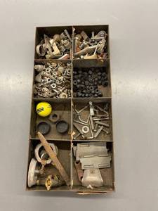 lot 9680 image: metal bin of parts