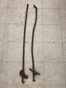 lot 9741 image: 2 frame machine pulling chains