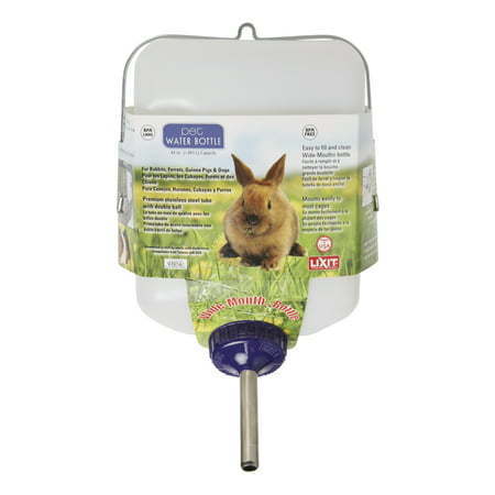 lot 6902 image: Lixit Corporation-Lixit Wide Mouth Rabbit Water Bottle- Opaque 64 Oz