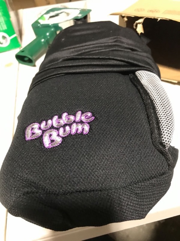 lot 6917 image: BubbleBum Backless Booster Car Seat - Black